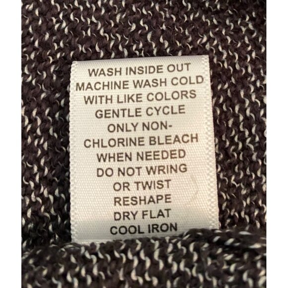 Elle Ruffled Open Front Cardigan Sweater Black & White Accent Medium - Picture 5 of 10